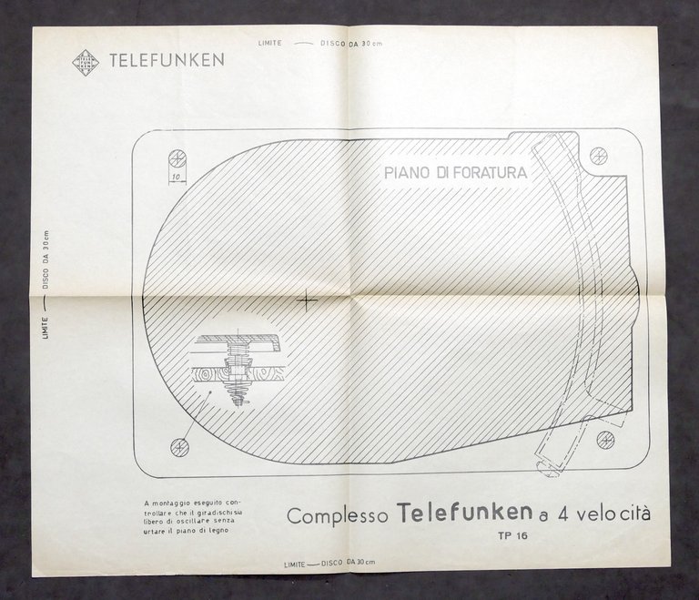 Radiotecnica - Telefunken - Istruzioni per l’uso del Giradischi TP …