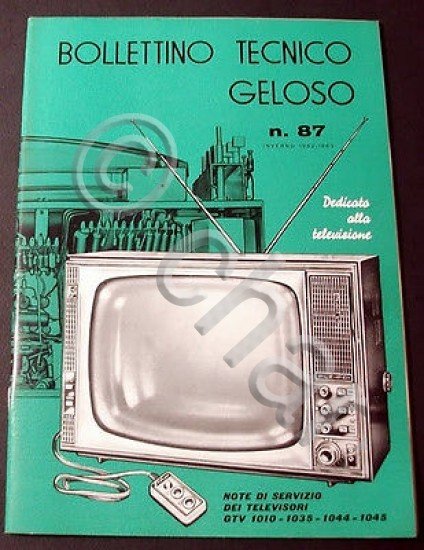 Radiotecnica Bollettino Tecnico Geloso n. 87 - 1962-63