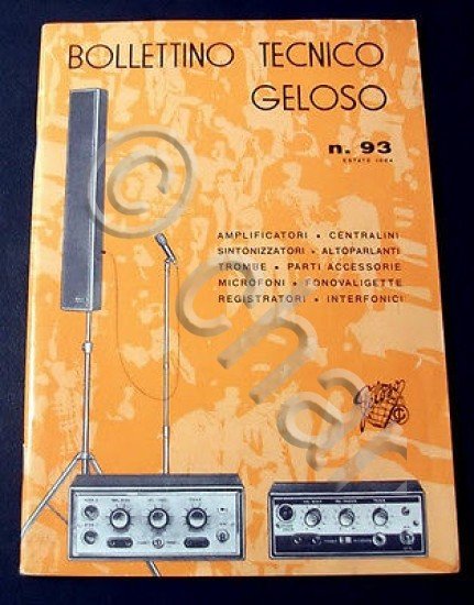 Radiotecnica Bollettino Tecnico Geloso n. 93 - 1964