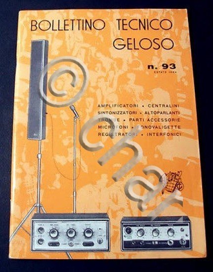 Radiotecnica Bollettino Tecnico Geloso n. 93 - 1964