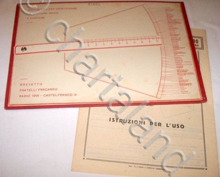 Radiotecnica Fracarro Dispositivo identificazione stazioni radiofoniche 1929 ca.