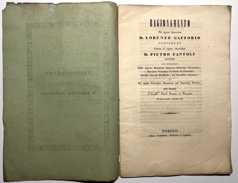 Ragionamento pel signor Sacerdote D. Lorenzo Gafforio - ed. 1837 | Immagine Gallery 2