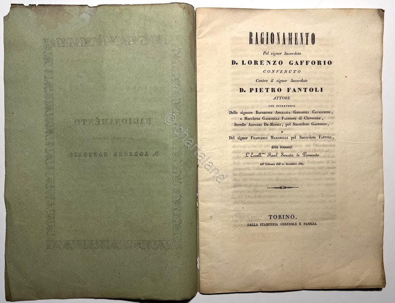 Ragionamento pel signor Sacerdote D. Lorenzo Gafforio - ed. 1837 | Immagine Gallery 5