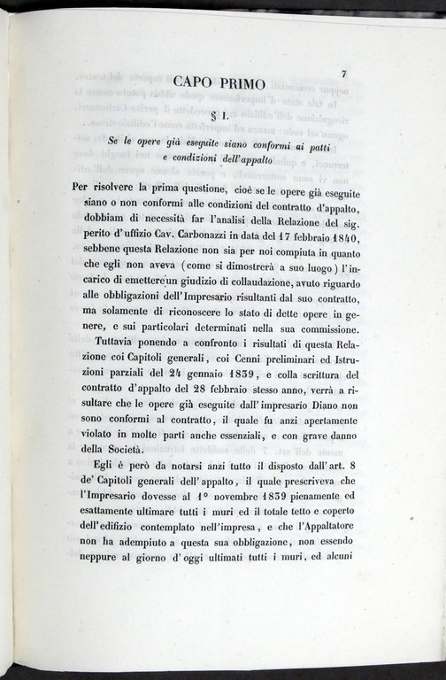 Ragionamento per Società costruzione teatro Città di Pinerolo - 1^ …