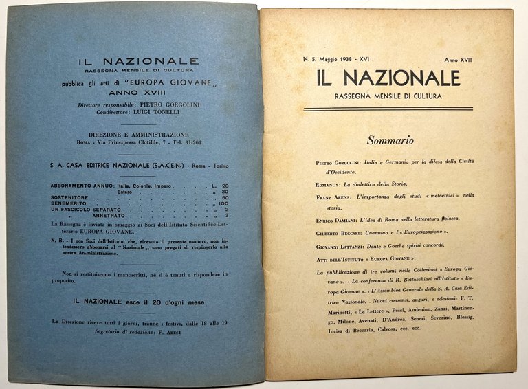 Rassegna Mensile di Cultura, Europa Giovane - Il Nazionale N. … | Immagine Gallery 2