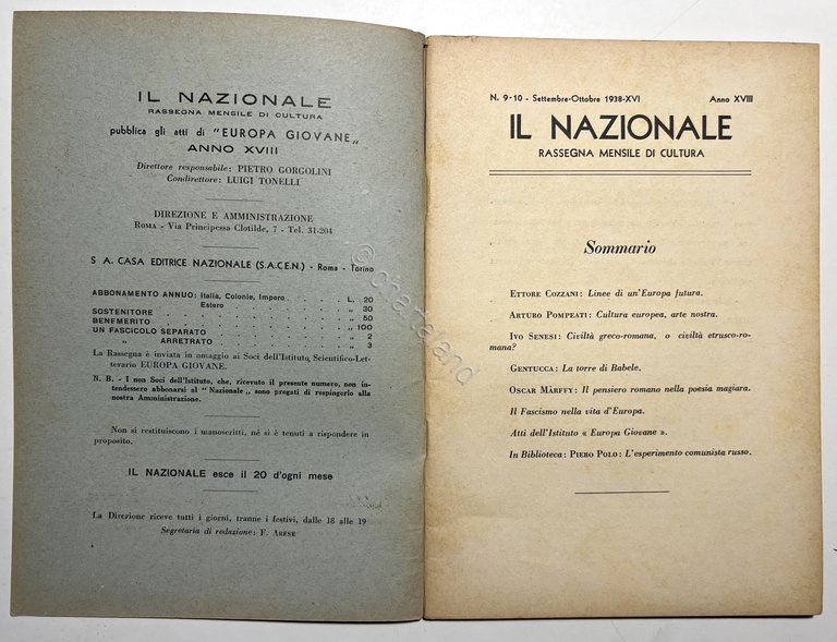 Rassegna Mensile di Cultura, Europa Giovane - Il Nazionale N. … | Immagine Gallery 4