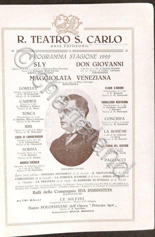Real Teatro San Carlo - Napoli - Programma Ufficiale - …