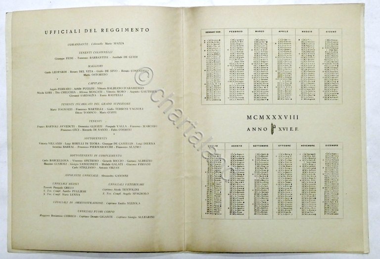 Reggimento Cavalleggeri di Saluzzo - Calendario 1938 | Immagine Gallery 2