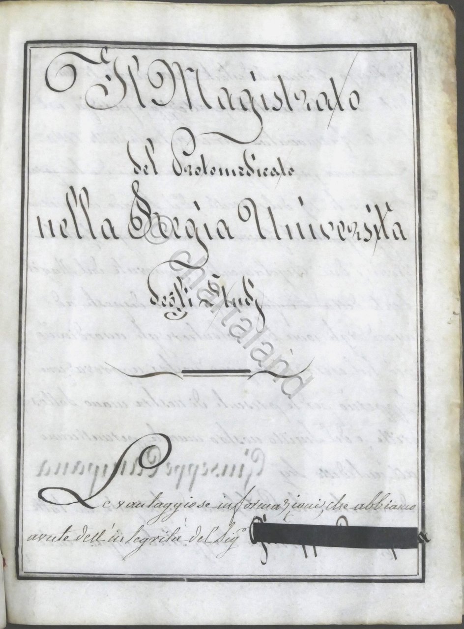 Regia Università di Torino - Patente di Speziale (Farmacista) - …