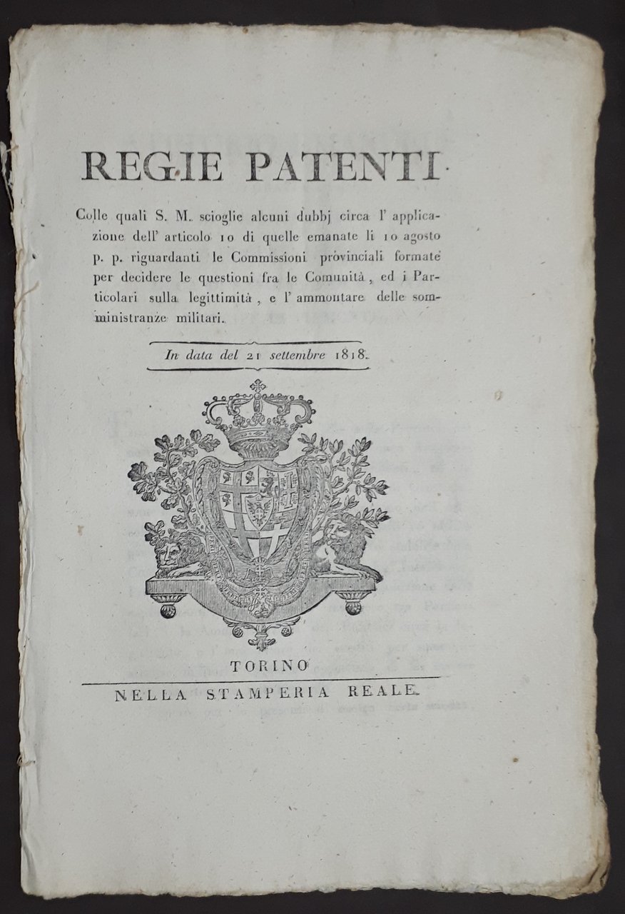 Regie Patenti - Commissioni provinciali formate questioni tra le Comunità …