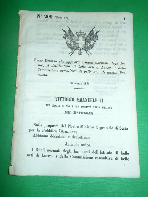 Regno d' Italia Regio Decreto Impiegati Istituto di Belle Arti … | Immagine principale