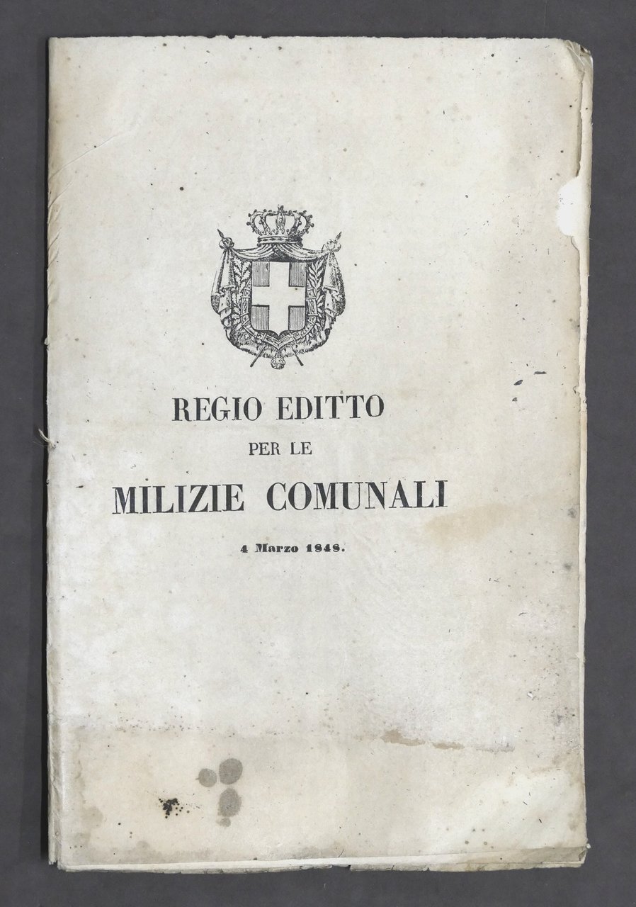 Regno di Sardegna - Savoia - Regio Editto per le …