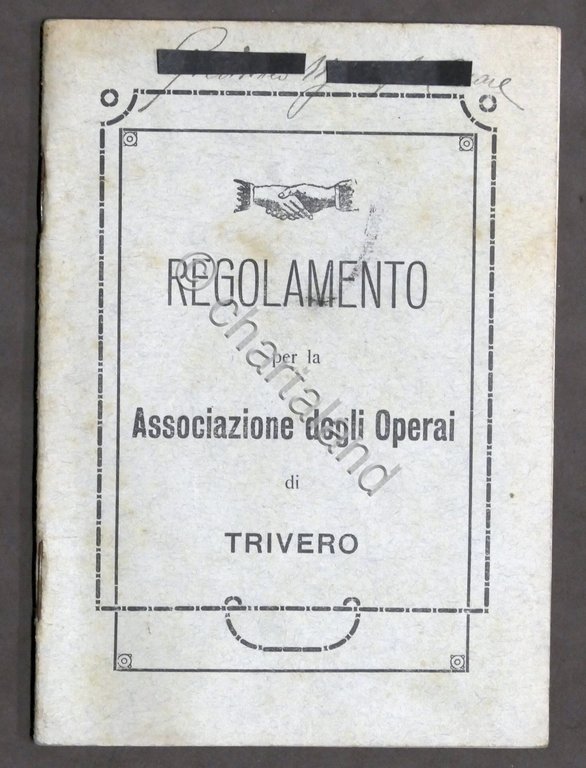 Regolamento per la Associazione degli Operai di Trivero - Statuto …