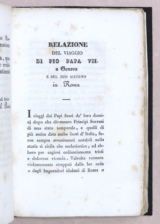 Relazione del Viaggio di Pio Papa VII a Genova del … | Immagine Gallery 5