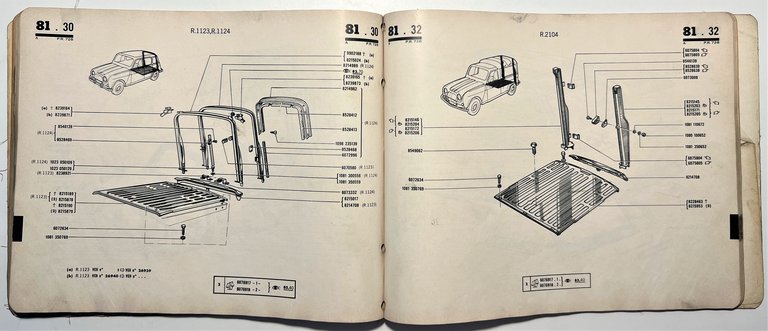 Renault R4 P. R. 728 Catalogue de Pièces de Rechange …
