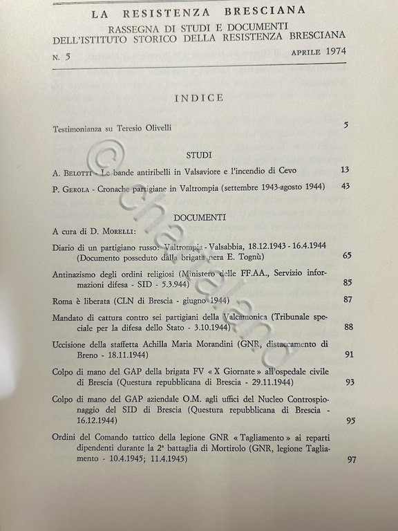 Resistenza bresciana - Rassegna di studi e documenti n. 5 … | Immagine Gallery 2