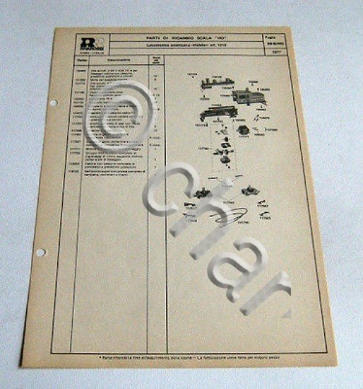 Ricambi Rivarossi scala HO - Locomotive americane Heisler - ed. …