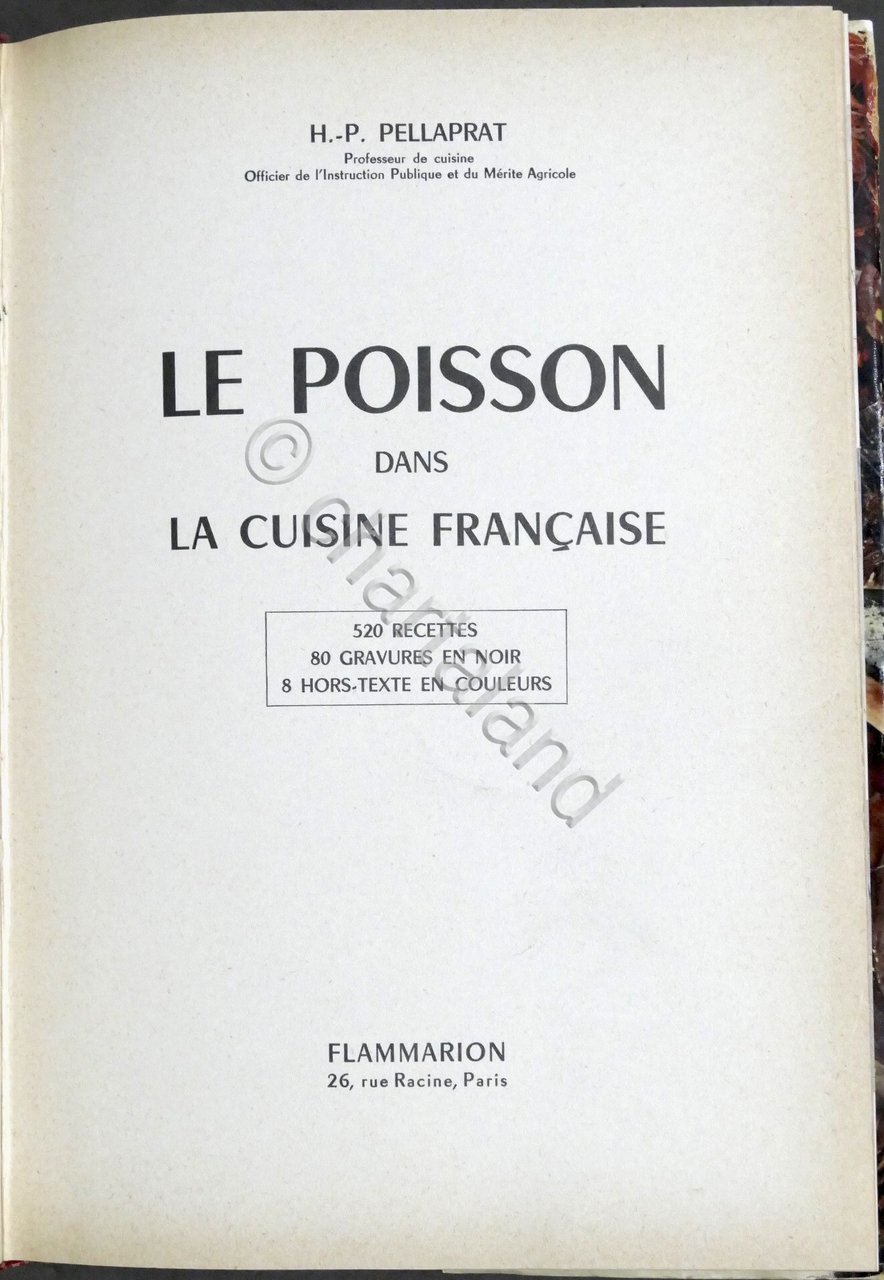 Ricettario - H. P. Pellaprat - Le poisson dans la …