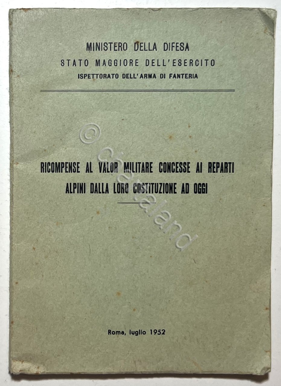 Ricompense al Valor Militare concesse ai Reparti Alpini - ed. … | Immagine principale
