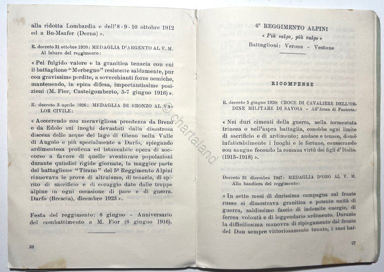 Ricompense al Valor Militare concesse ai Reparti Alpini - ed. … | Immagine Gallery 3
