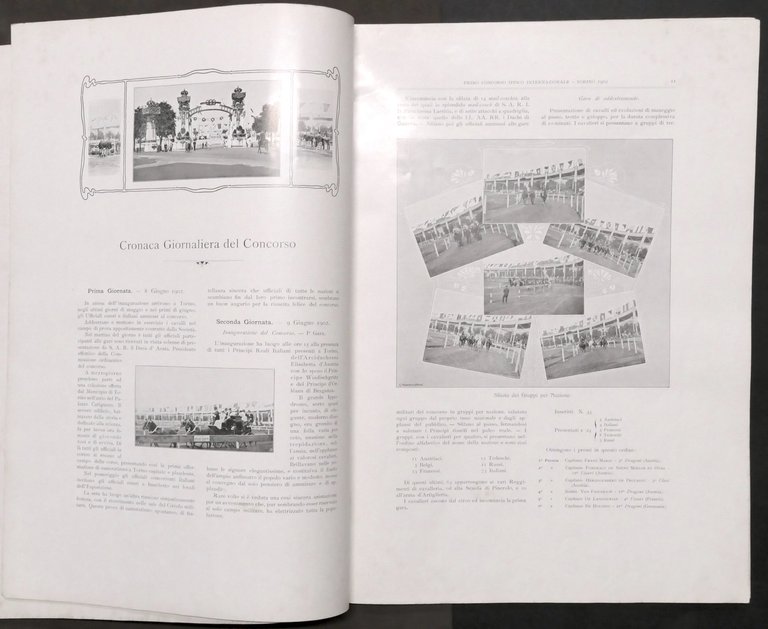 Ricordo del 1° Concorso ippico internazionale in Torino - Giugno …