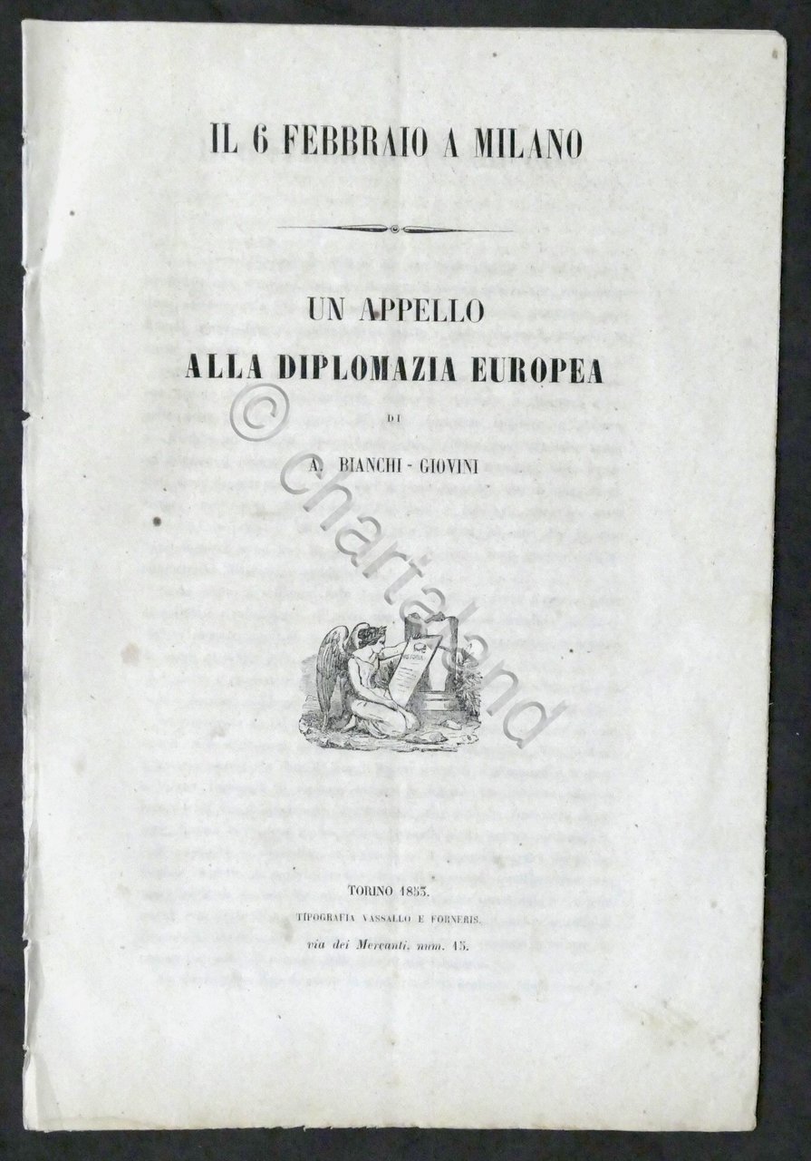 Risorgimento - 6 Febbraio 1853 a Milano - Un appello …