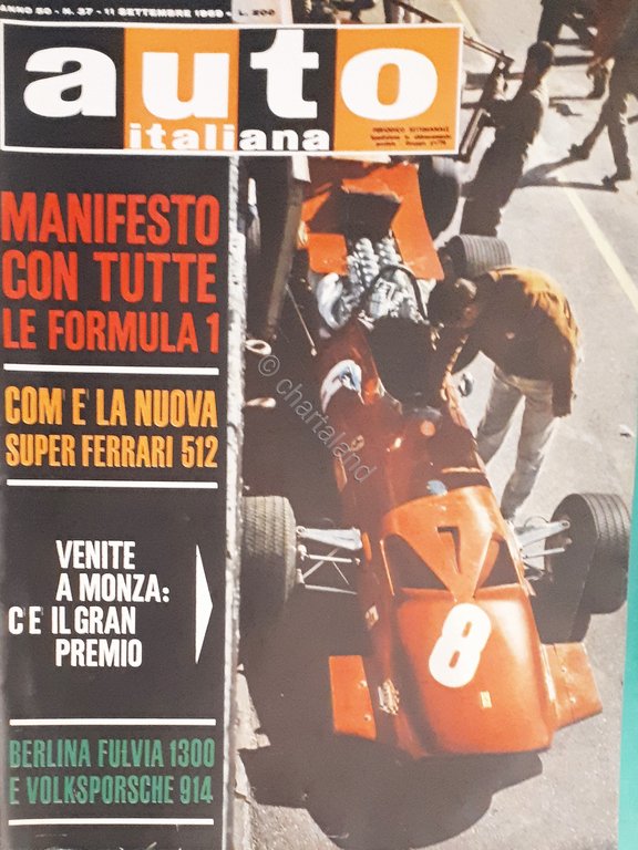 Rivista - Auto Italiana - Super Ferrari 512 - N. 37 - 1969