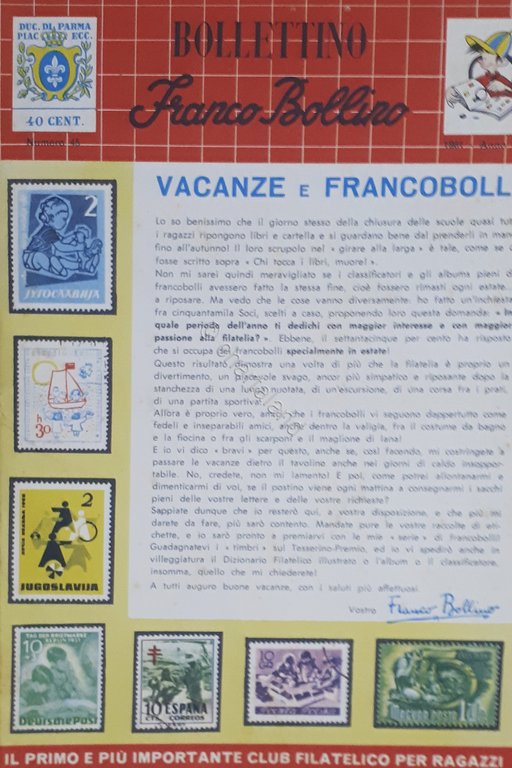 Rivista - Bollettino Franco Bollino - n. 45 - 1961 Logo Jacovitti