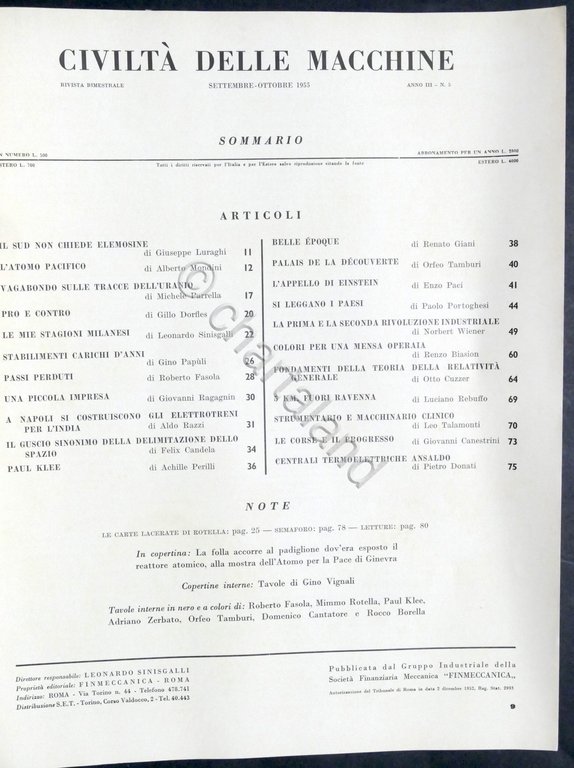 Rivista - Civiltà delle Macchine - Anno III - N. …