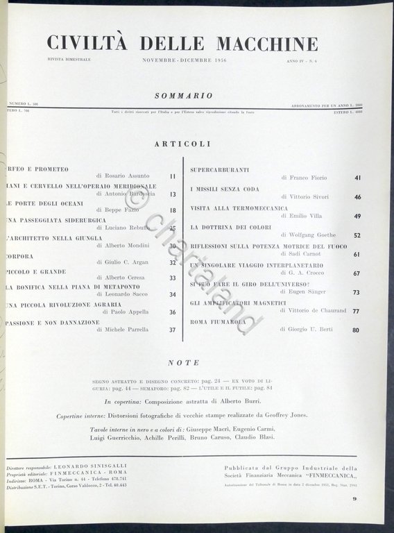 Rivista - Civiltà delle Macchine - Anno IV - N. …