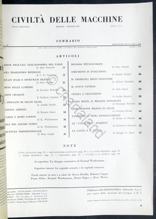 Rivista - Civiltà delle Macchine - Anno V - N. …