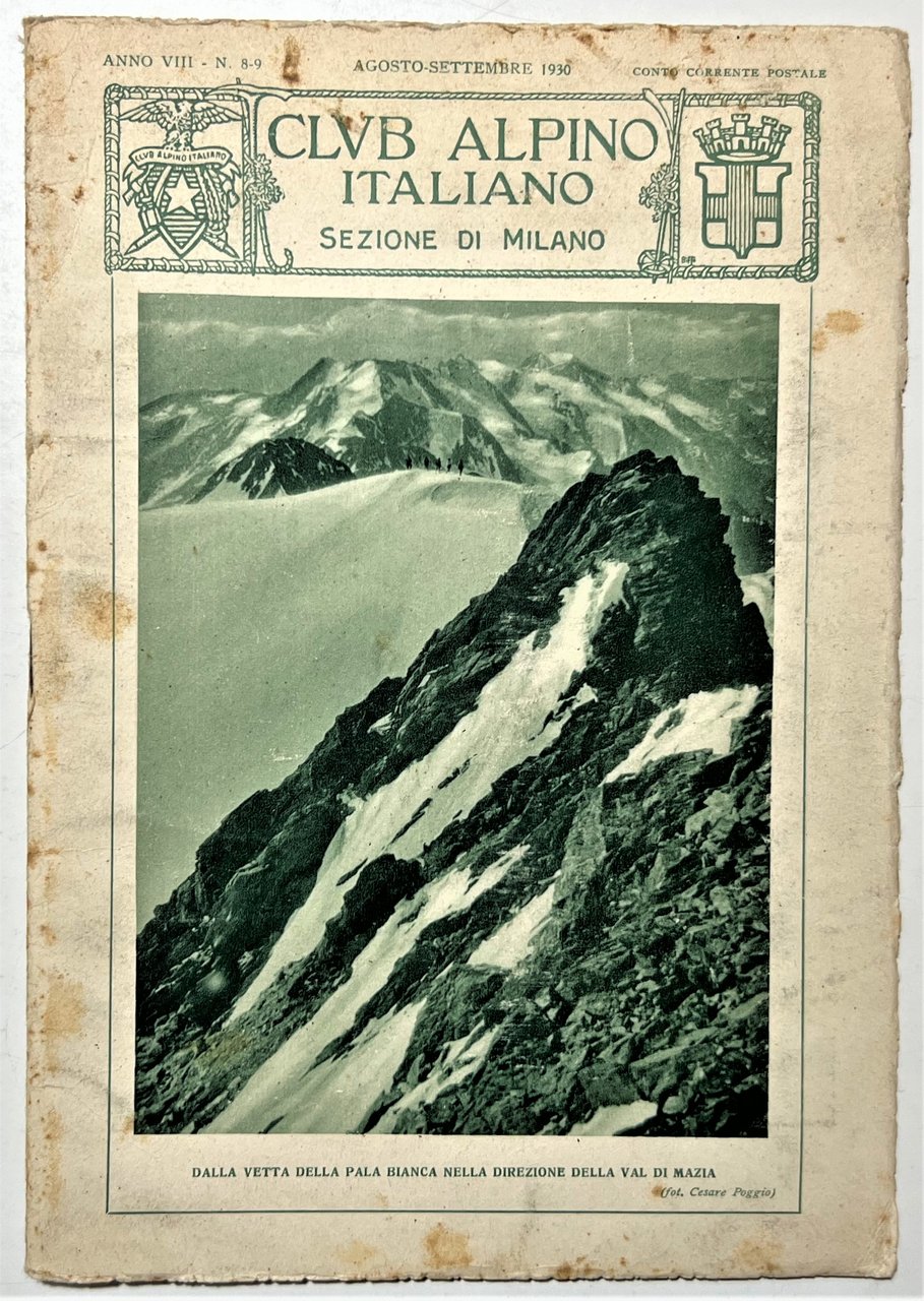 Rivista - Club Alpino Italiano, Sezione Milano N. 8-9 - …