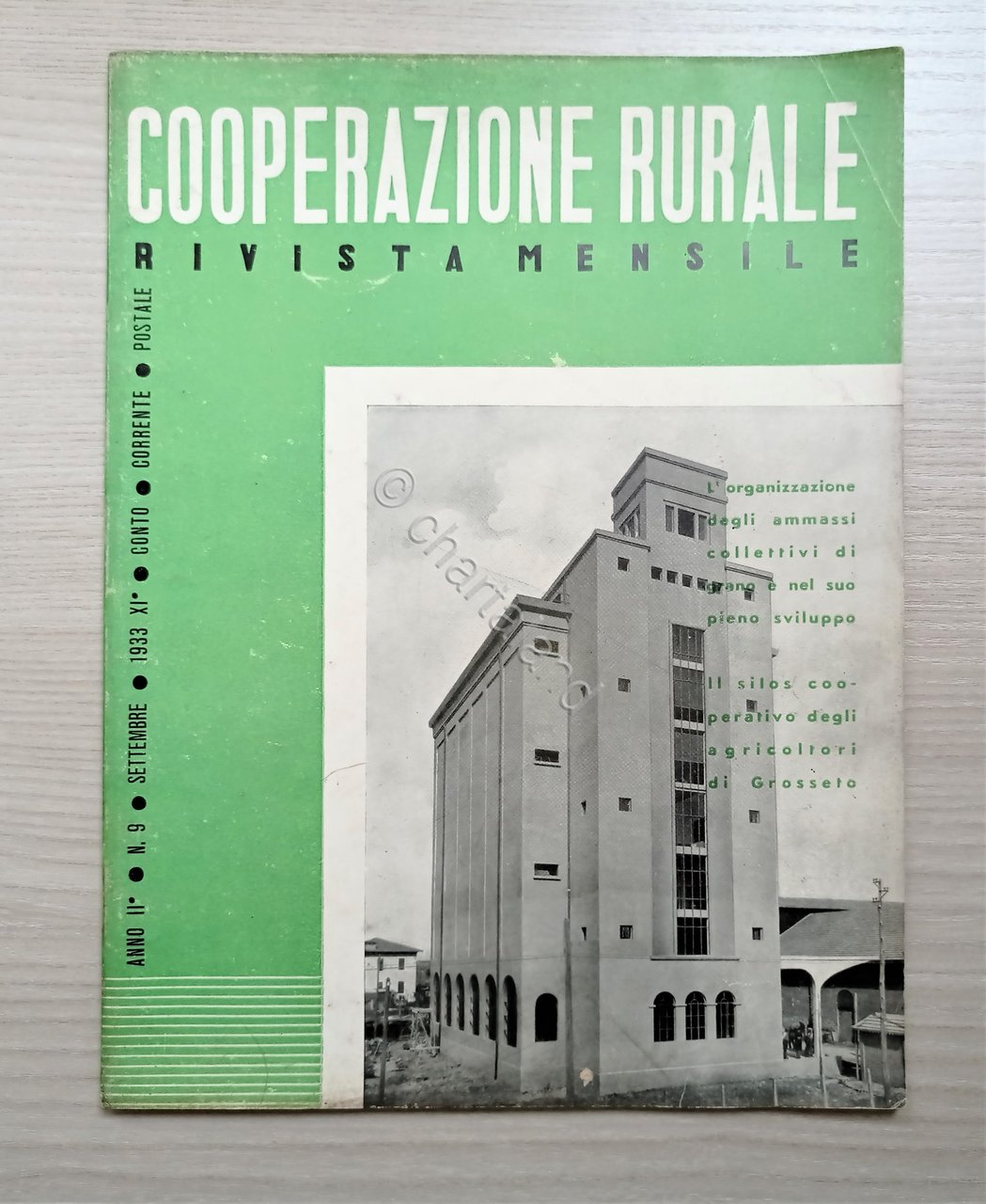 Rivista - Cooperazione Rurale N. 9 - 1933