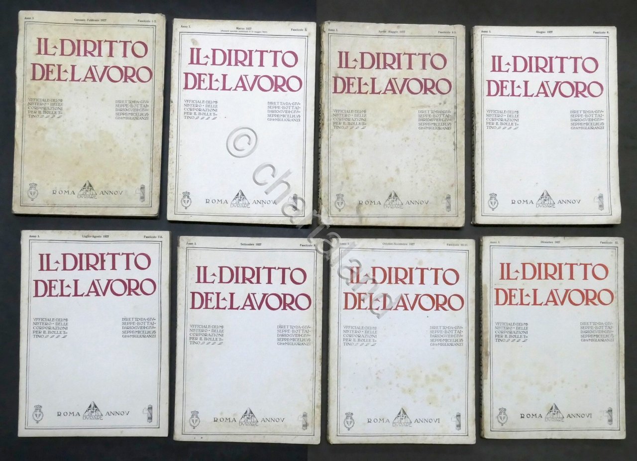 Rivista - Il Diritto del Lavoro - Anno I completo …