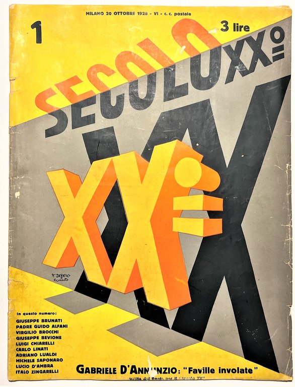 Rivista - Il Secolo XX n. 10 - 1928 - Copertina di Depero