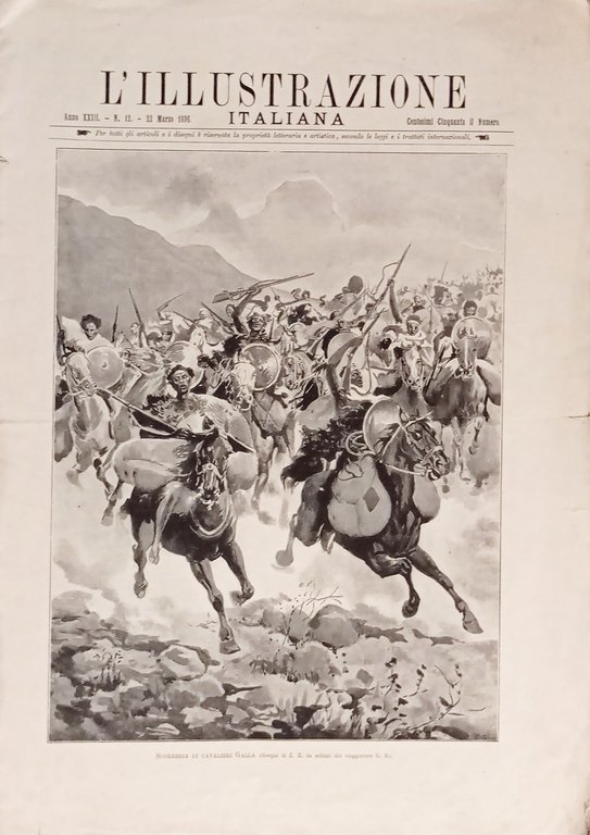 Rivista - L'Illustrazione Italiana N. 12 - 1896 Scorreria di Cavalieri Galla