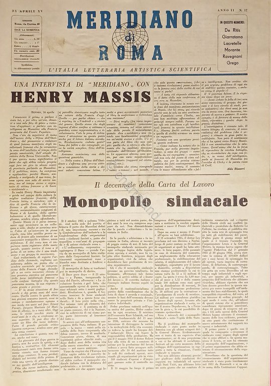 Rivista - Meridiano di Roma n. 17 - 1937 Un … | Immagine Gallery 2