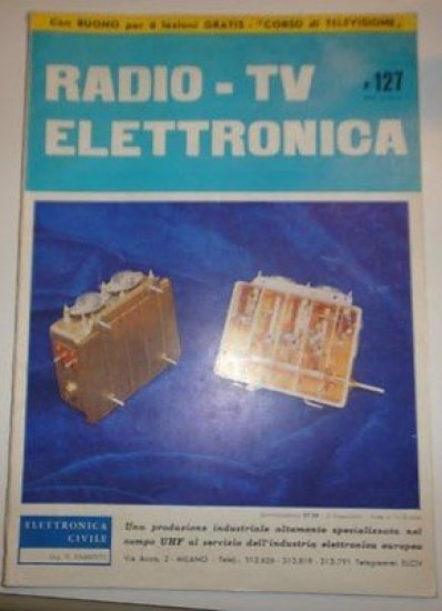 Rivista - Radio TV Elettronica - n° 127 - 1960 … | Immagine principale