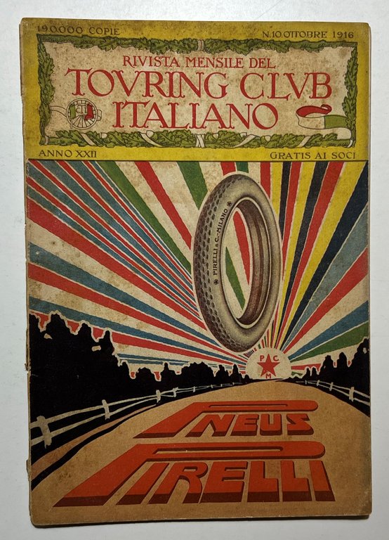 Rivista - Touring Club Italiano N. 10 - 1916 Pubblicità …