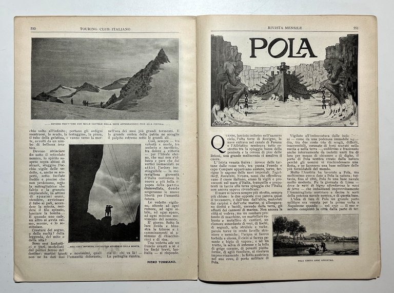 Rivista - Touring Club Italiano N. 10 - 1916 Pubblicità …