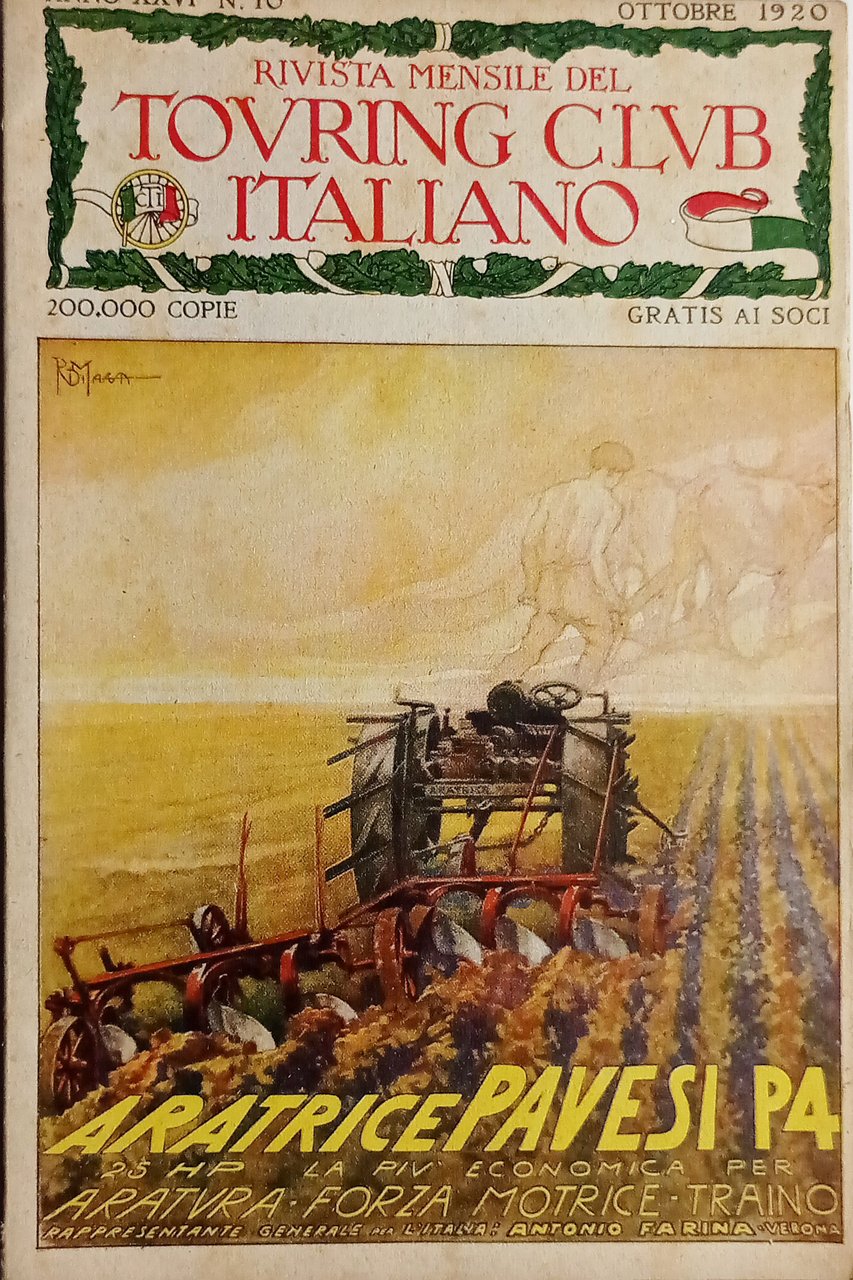 Rivista - Touring Club Italiano N. 10 - 1920 Pubblicità …