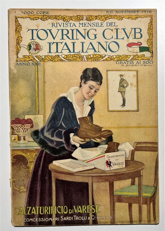 Rivista - Touring Club Italiano N. 11 - 1916 Calzaturificio di Varese