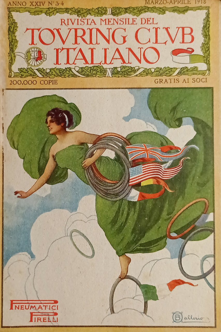 Rivista - Touring Club Italiano N. 3-4 - 1918 Pubblicità …