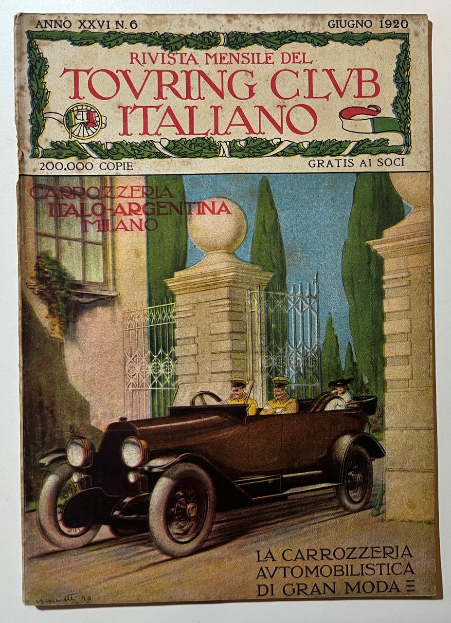 Rivista - Touring Club Italiano N. 6 - 1920 La …