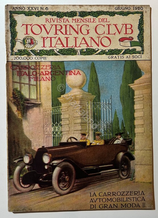Rivista - Touring Club Italiano N. 6 - 1920 La …