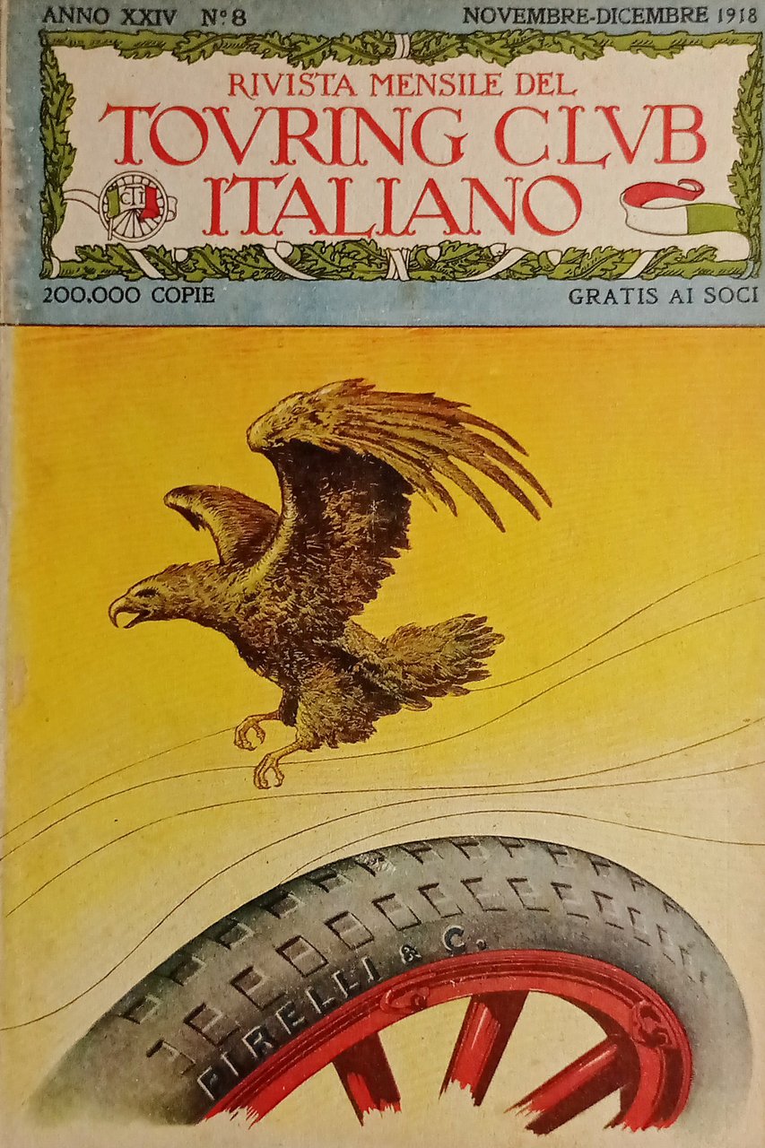 Rivista - Touring Club Italiano N. 8 - 1918 Pubblicità …