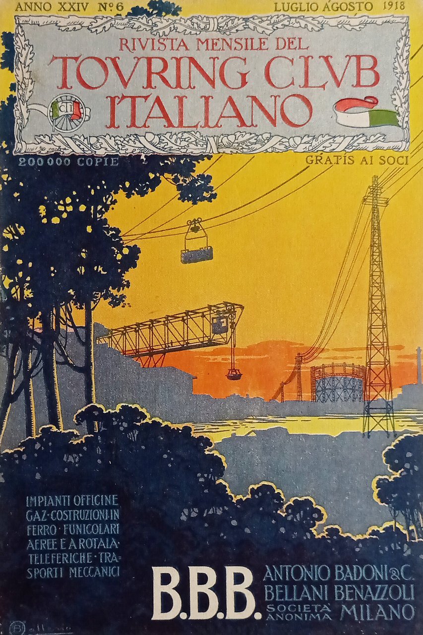 Rivista - Touring Club Italiano N. 9 - 1918 Pubblicità …