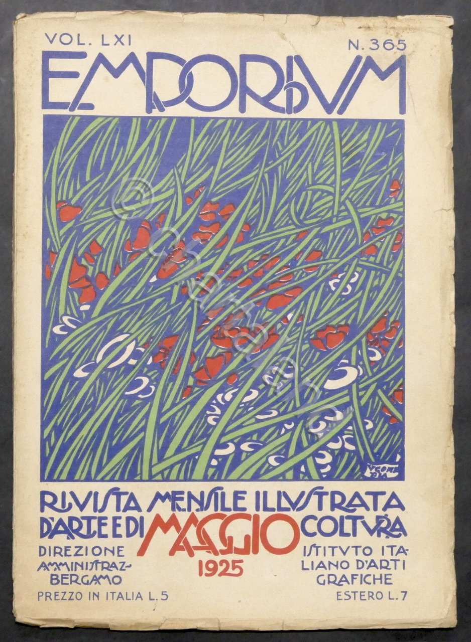 Rivista arte e cultura Emporium N. 365 - Maggio 1925 …