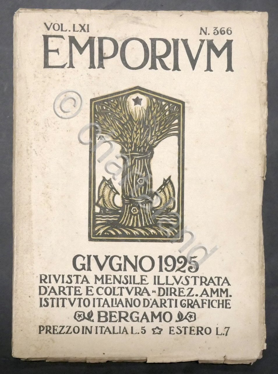 Rivista arte e cultura Emporium N. 366 - Giugno 1925 …