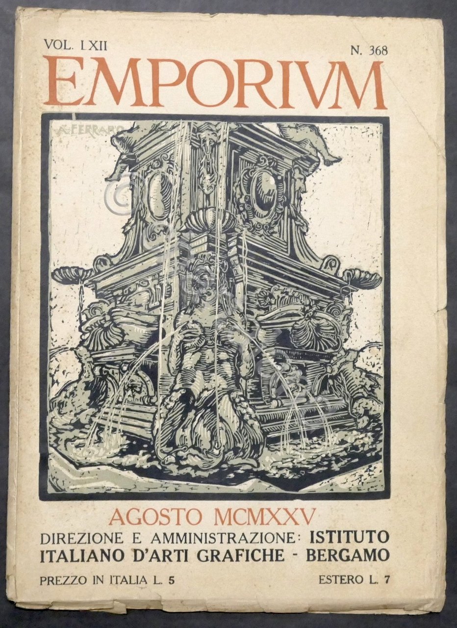 Rivista arte e cultura Emporium N. 368 - Agosto 1925 …